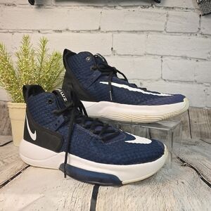 NIKE ZOOM RIZE TB MIDNIGHT NAVY HIGH TOP BASKETBAL SNEAKERS MENS SIZE 8.5